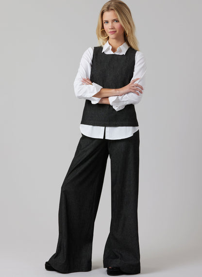 McCall's M8562 pattern envelope showing a sleeveless top and dress with square neckline