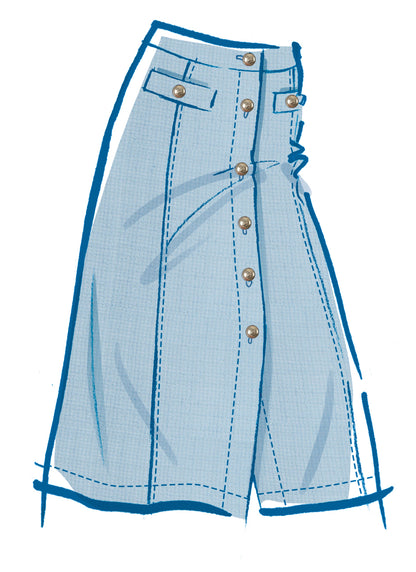 McCall's M8586 sewing pattern envelope showing fitted unlined top designs