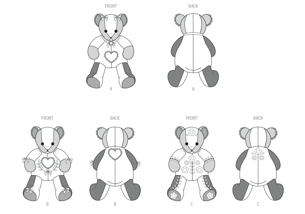 McCall's M8599 plush bear sewing pattern envelope