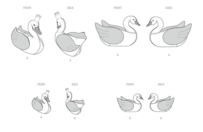 McCall's M8600 stuffed swan sewing pattern envelope