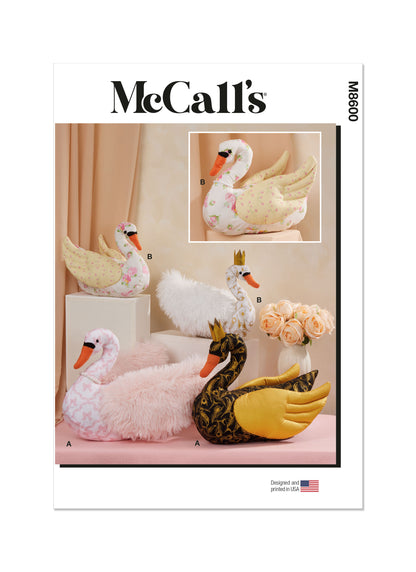 McCall's M8600 stuffed swan sewing pattern envelope