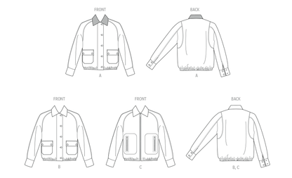 McCall's M8607 blouson jacket sewing pattern envelope