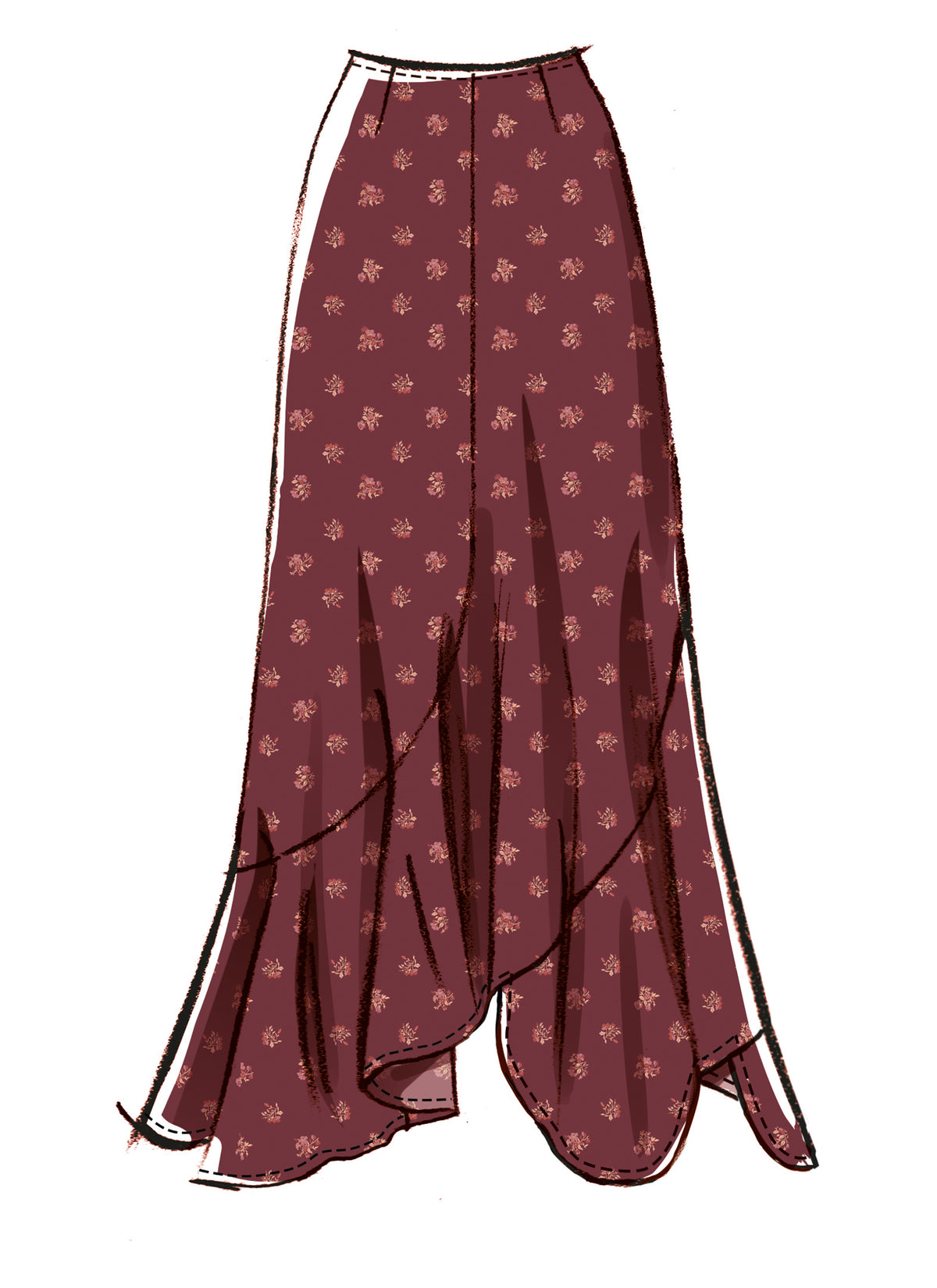 McCall's M8608 ankle length skirt sewing pattern envelope
