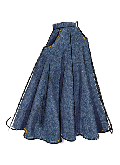 McCall's M8609 flared skirt sewing pattern envelope