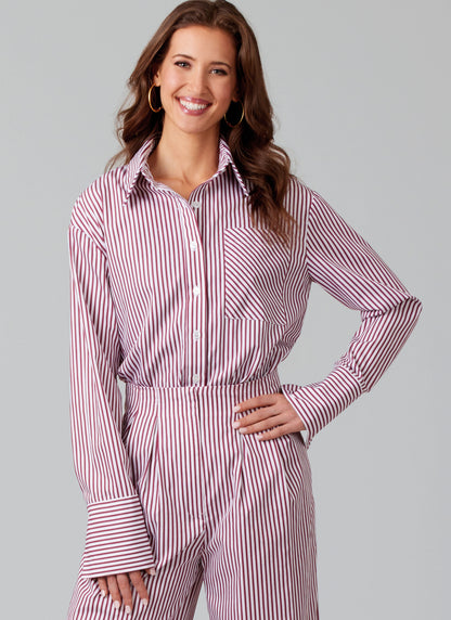 McCall's M8611 semi-fitted shirt sewing pattern envelope