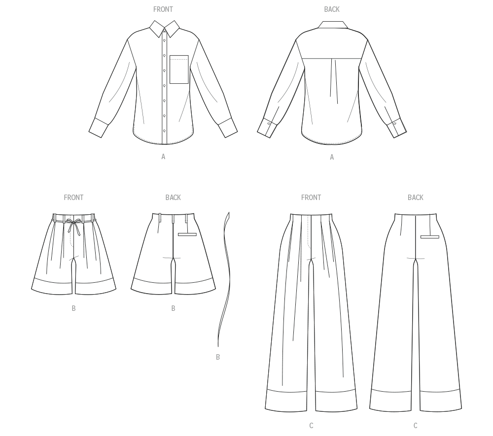 McCall's M8611 semi-fitted shirt sewing pattern envelope