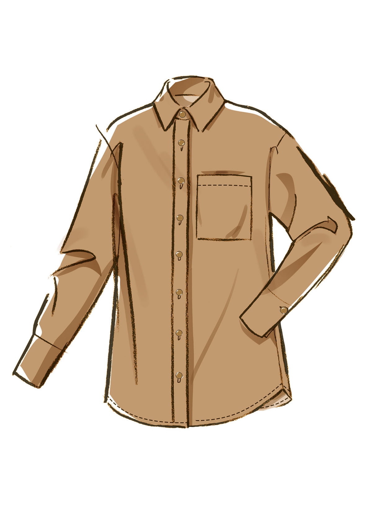 McCall's M8611 semi-fitted shirt sewing pattern envelope