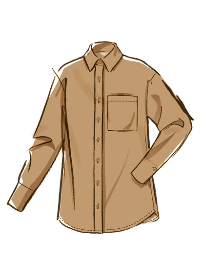 McCall's M8611 semi-fitted shirt sewing pattern envelope