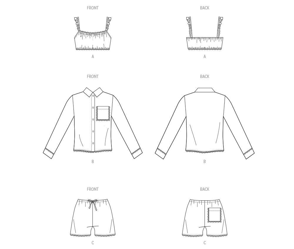McCall's M8613 bralette sewing pattern envelope