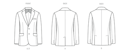 McCall's M8614 unisex blazer sewing pattern envelope