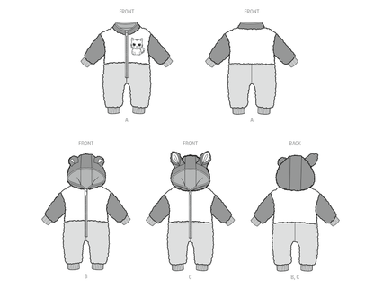 McCall's M8617 baby jumpsuit sewing pattern envelope