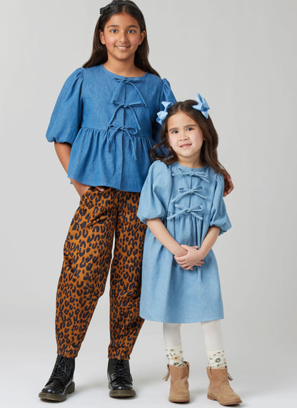 McCall's M8618 children's top and dress sewing pattern envelope