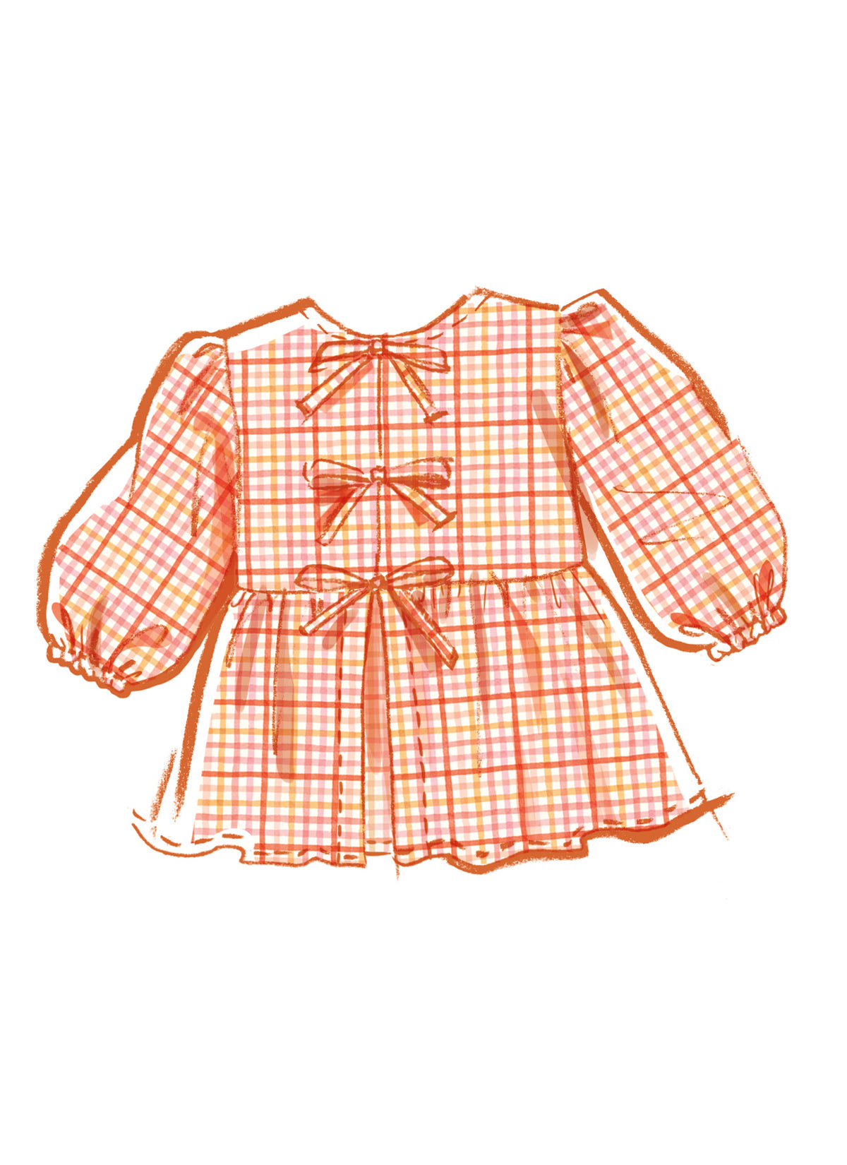 McCall's M8618 children's top and dress sewing pattern envelope