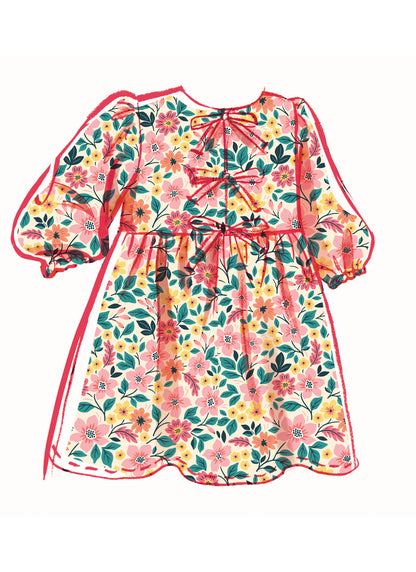 McCall's M8618 children's top and dress sewing pattern envelope
