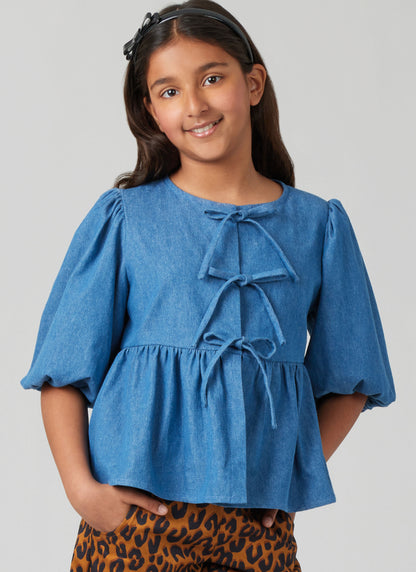McCall's M8618 children's top and dress sewing pattern envelope