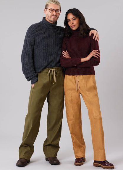 McCall's M8636 sewing pattern envelope showing pull-on trousers