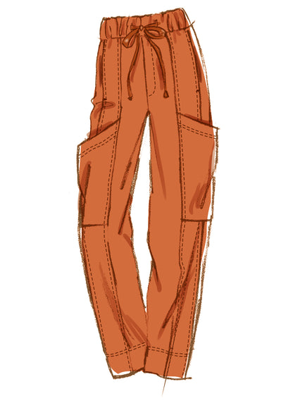 McCall's M8636 sewing pattern envelope showing pull-on trousers