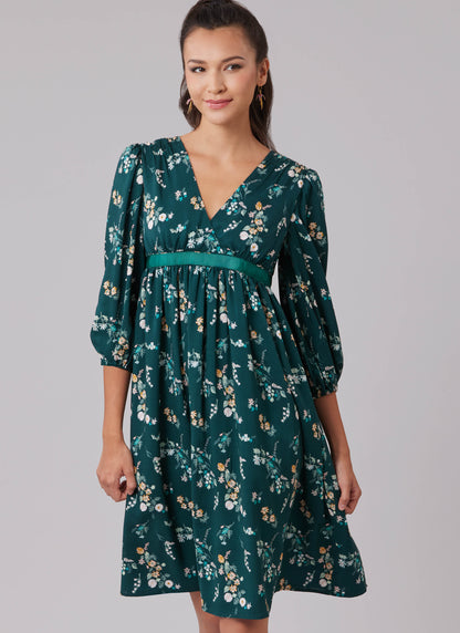 McCall's M8643 sewing pattern envelope showing a boho style dress