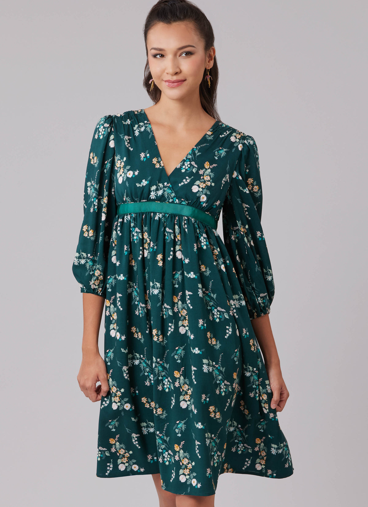 McCall's M8643 sewing pattern envelope showing a boho style dress