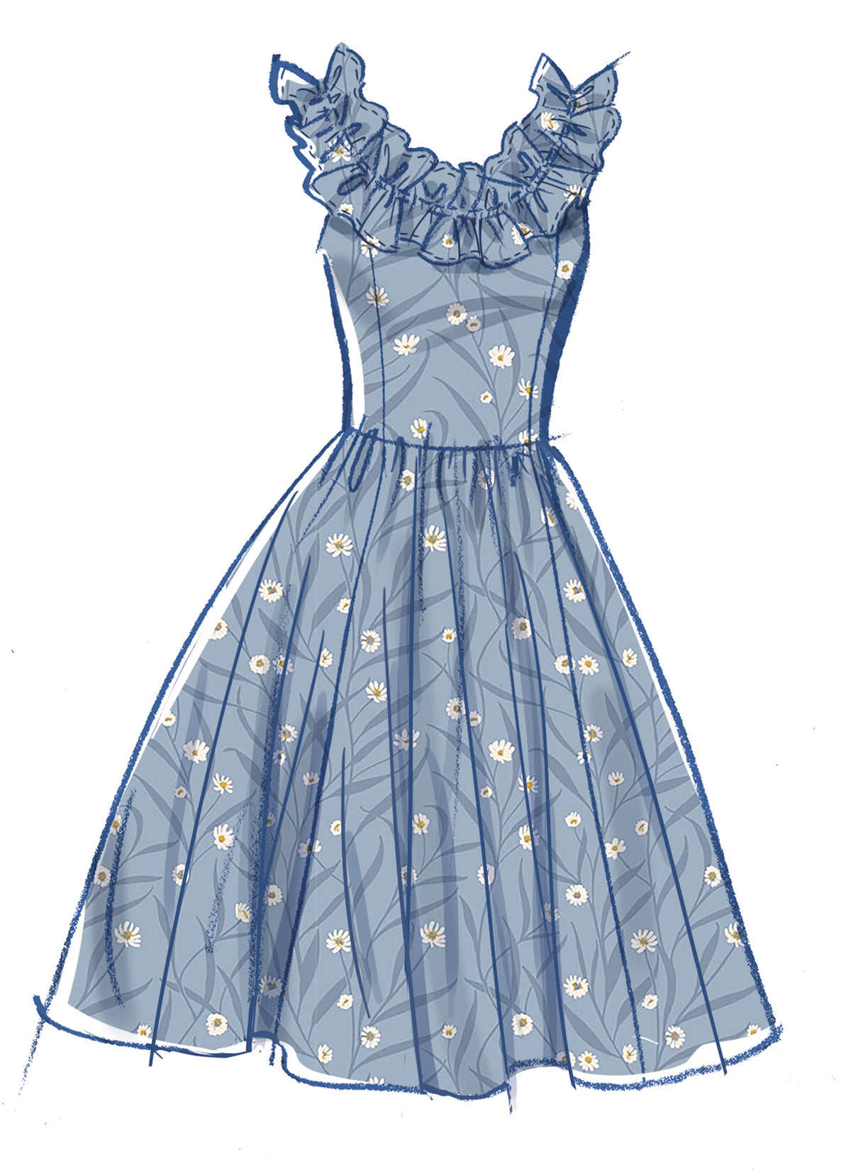 McCall's M8650 sewing pattern envelope showing princess seam dress designs