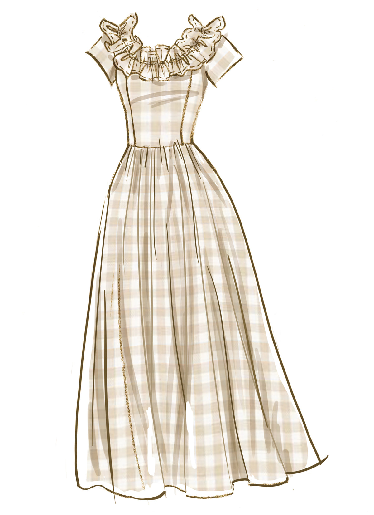 McCall's M8650 sewing pattern envelope showing princess seam dress designs