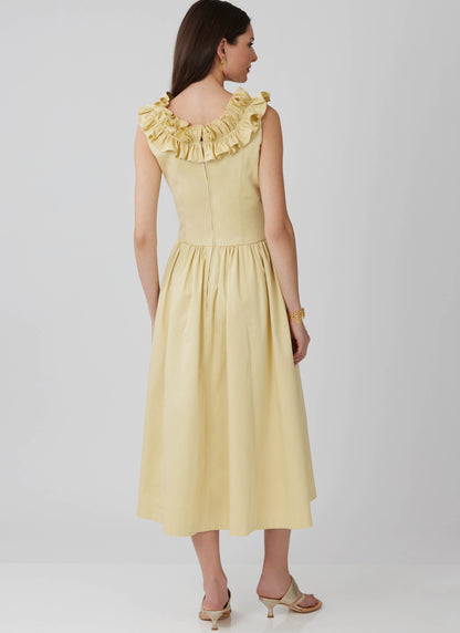 McCall's M8650 sewing pattern envelope showing princess seam dress designs