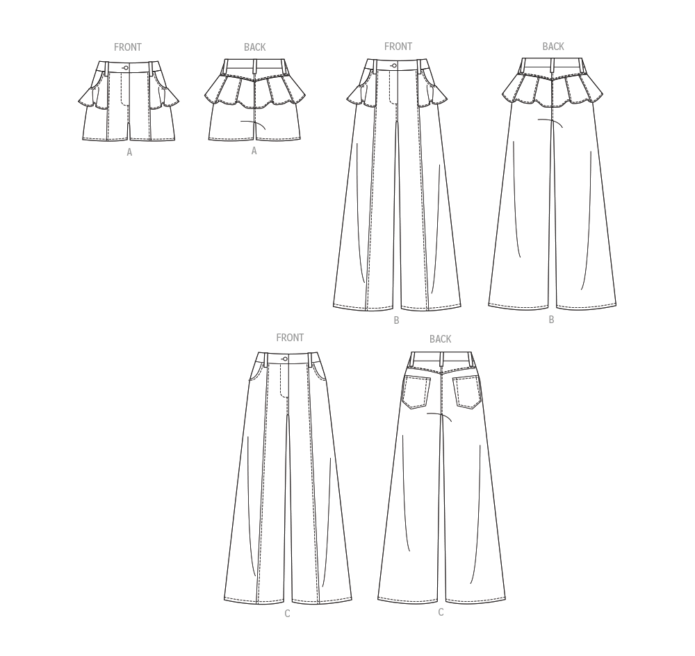 McCall's M8660 sewing pattern envelope showing jeans and shorts designs