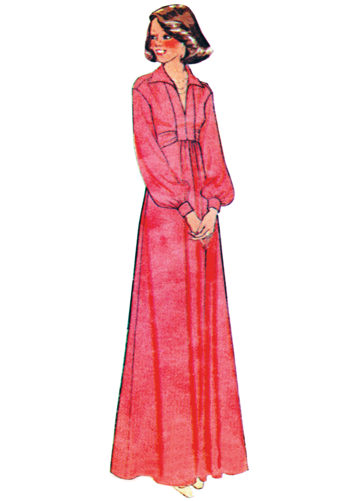 McCall's M8667 sewing pattern envelope showing vintage 1970s dress and top designs