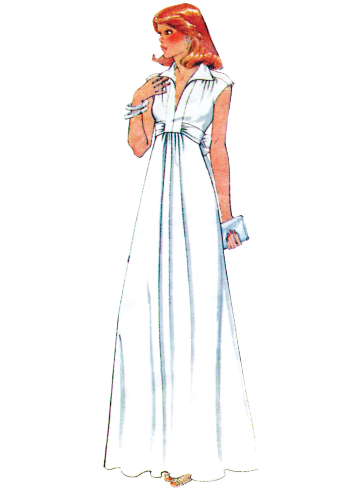McCall's M8667 sewing pattern envelope showing vintage 1970s dress and top designs