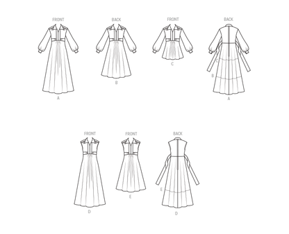 McCall's M8667 sewing pattern envelope showing vintage 1970s dress and top designs