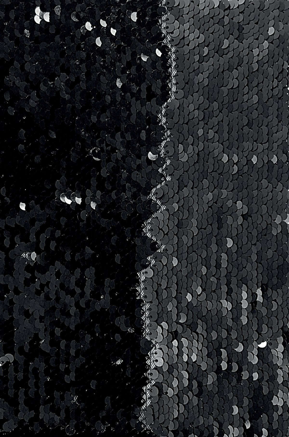 Black reversible flip sequin iron-on panel