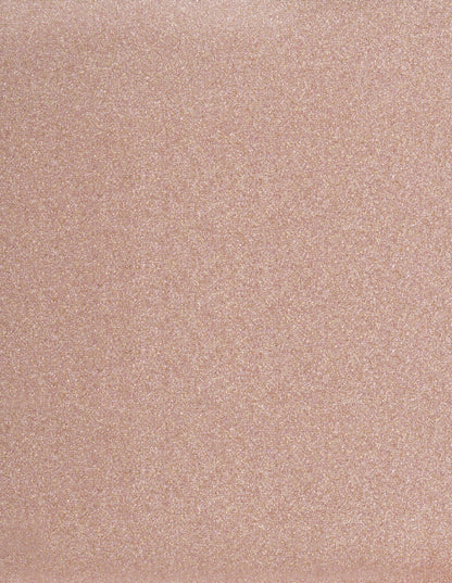 Piece of rose gold glitter stretch jersey iron-on fabric