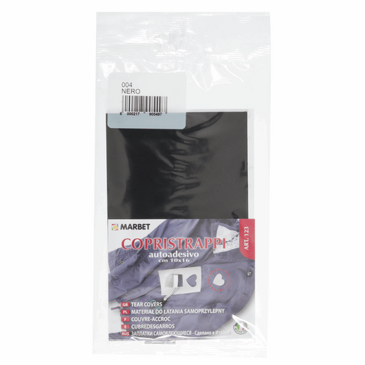 Marbet Black Self-Adhesive Fabric Repair - 16 x 10cm
