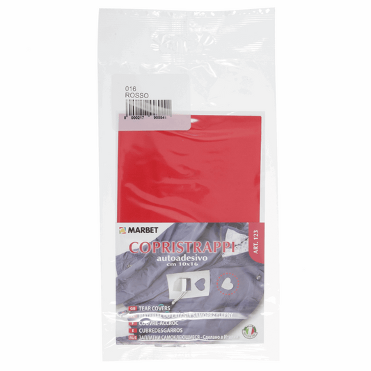 Marbet Red Self-Adhesive Fabric Repair - 16 x 10cm