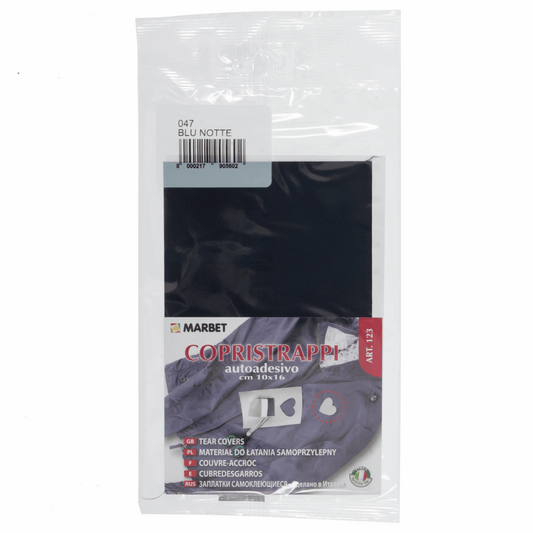 Marbet Navy Self-Adhesive Fabric Repair - 16 x 10cm