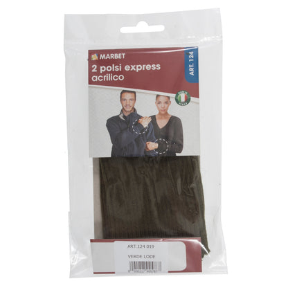 Pair of olive knitted ribbed replacement cuffs