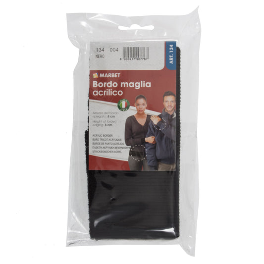 Black knitted ribbed replacement waistband
