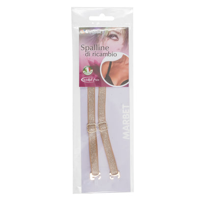 Pair of gold lurex removable bra straps