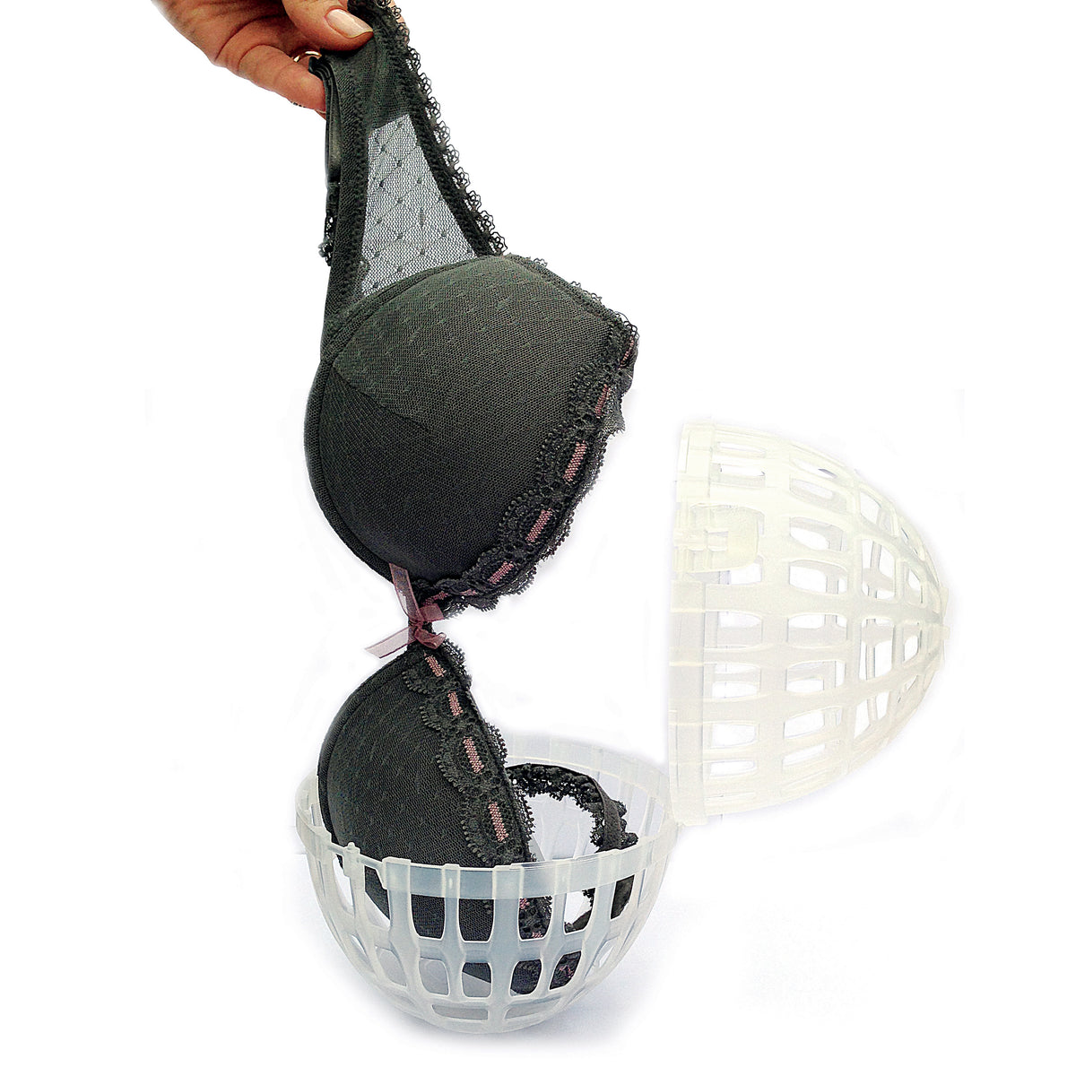 Large clear plastic lingerie wash ball