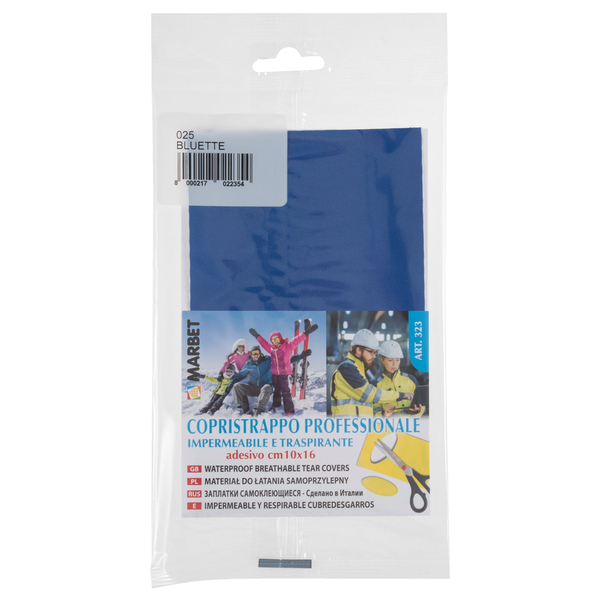 Blue rectangular self-adhesive waterproof repair patch