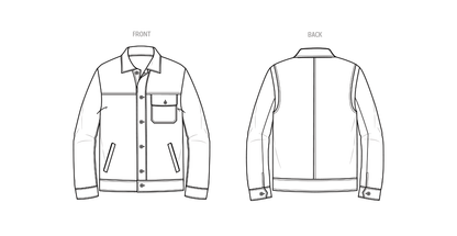 McCall's ME2036 sewing pattern envelope showing the men's casual work jacket designs