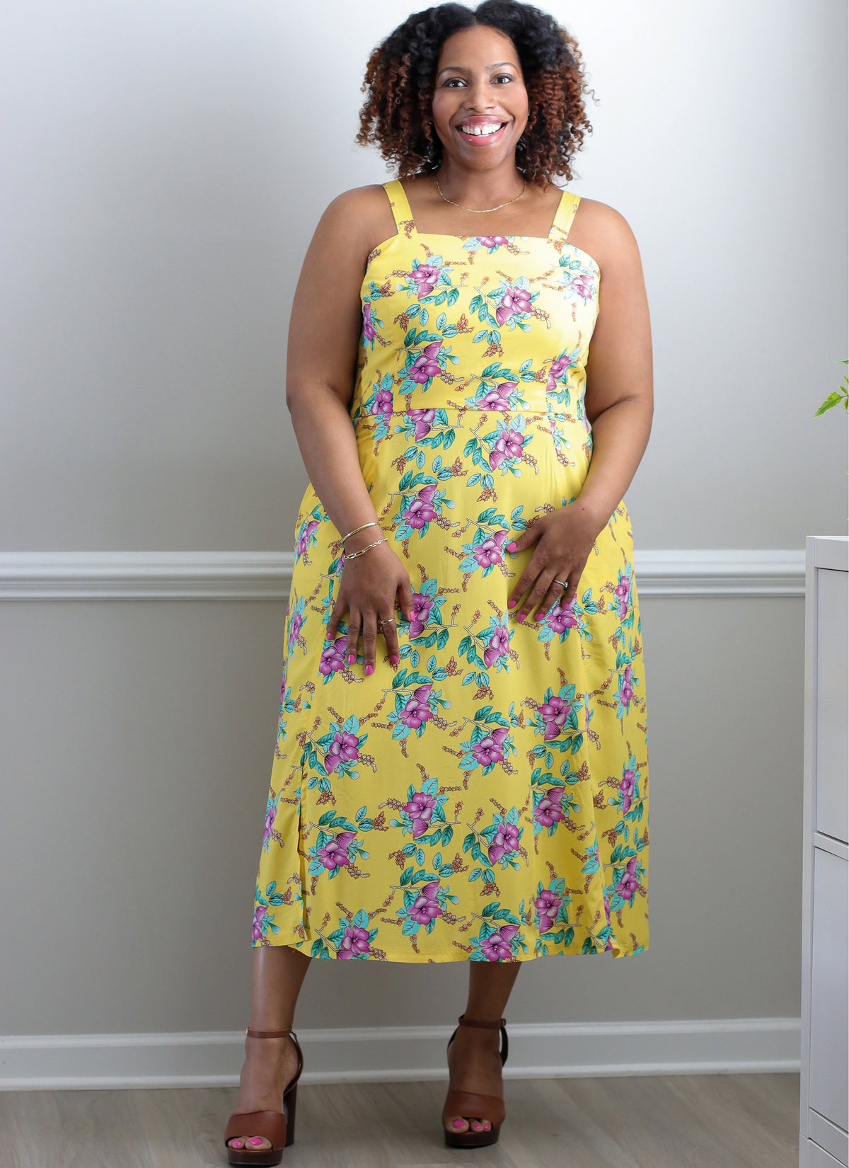 McCall's ME2040 sewing pattern envelope showing the strappy high back dress designs