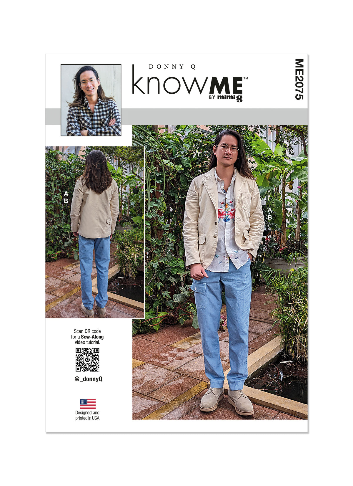 McCall's ME2075 sewing pattern envelope showing the lined jacket