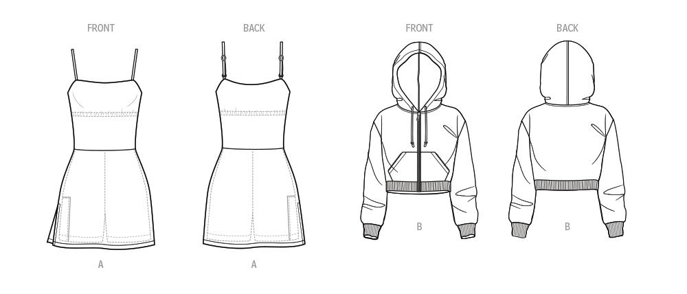 McCall's ME2080 sewing pattern envelope showing the knit tennis dress