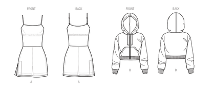 McCall's ME2080 sewing pattern envelope showing the knit tennis dress
