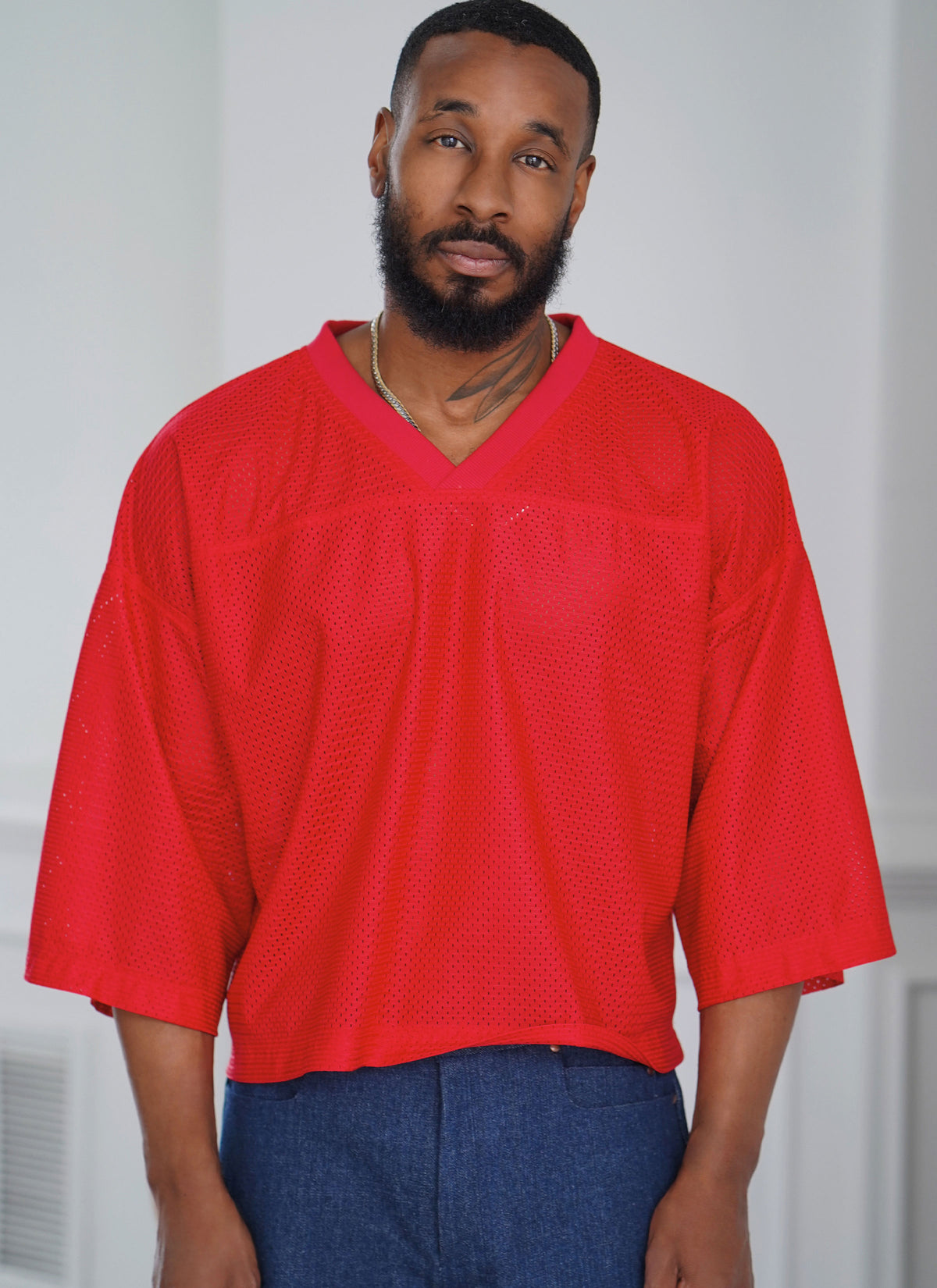 McCall's ME2086 sewing pattern envelope showing the oversized cropped jersey top