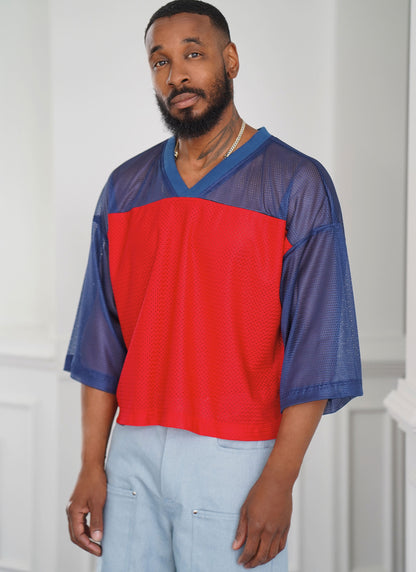 McCall's ME2086 sewing pattern envelope showing the oversized cropped jersey top