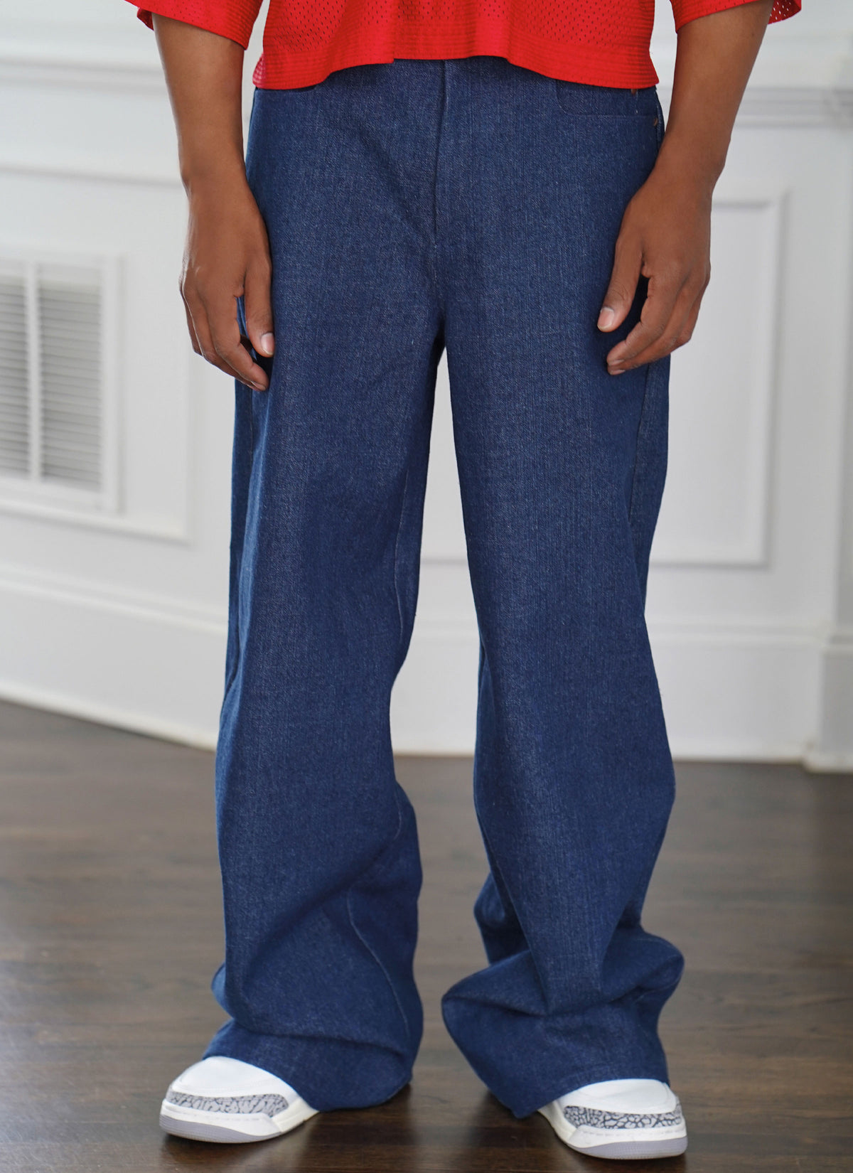 McCall's ME2087 sewing pattern envelope showing the wide leg jeans