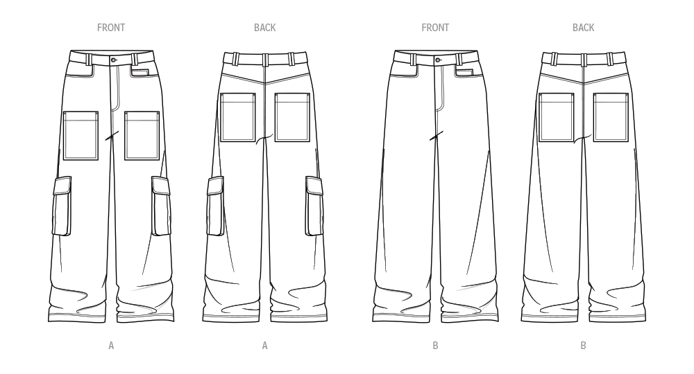 McCall's ME2087 sewing pattern envelope showing the wide leg jeans