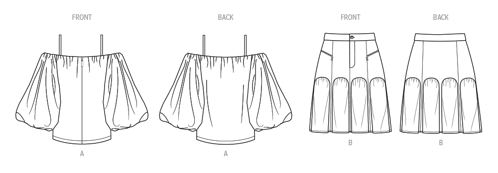 McCall's ME2093 sewing pattern envelope showing the oversized bishop sleeve top